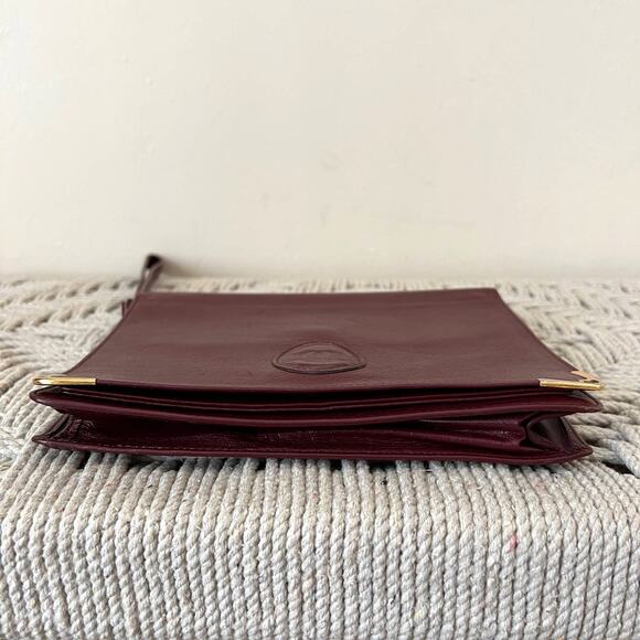 CARTIER Classic Burgundy and Gold Clutch - Picture 5 of 16